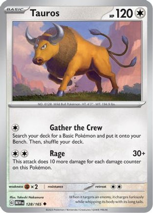 Tauros 128 - SV Scarlet and Violet 151 Reverse Holofoil - Poke-Collect