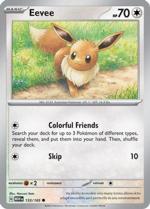 Eevee 133 - SV Scarlet and Violet 151 Reverse Holofoil - Poke-Collect