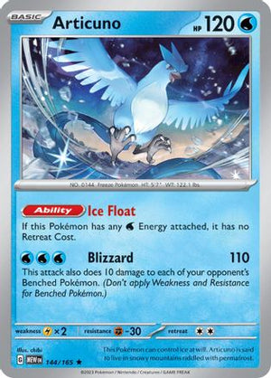 Articuno 144 - SV Scarlet and Violet 151 Holofoil - Poke-Collect