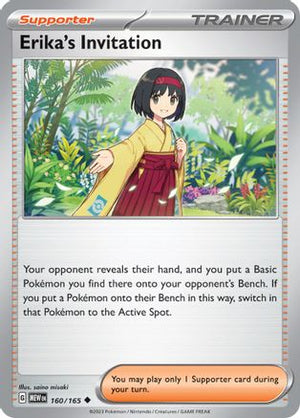 Erika's Invitation - 160/165 160 - SV Scarlet and Violet 151 Reverse Holofoil - Poke-Collect