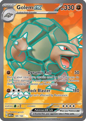 Golem ex - 189/165 189 - SV Scarlet and Violet 151 Holofoil - Poke-Collect