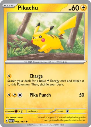 Pikachu - 025/165 25 - SV Scarlet and Violet 151 - Poke-Collect