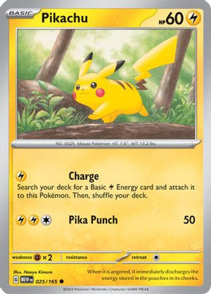 Pikachu - 025/165 25 - SV Scarlet and Violet 151 Reverse Holofoil - Poke-Collect