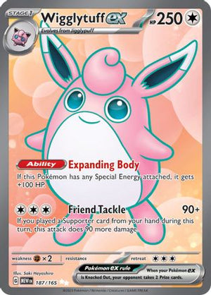 Wigglytuff ex - 187/165 187 - SV Scarlet and Violet 151 Holofoil - Poke-Collect