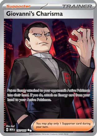 Giovanni's Charisma - 197/165 197 - SV Scarlet and Violet 151 Holofoil