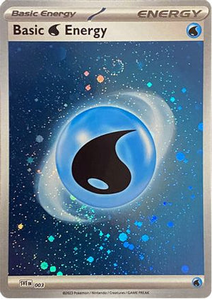 Basic Water Energy (Cosmos Holo) 3 - SV01 Scarlet & Violet Base Set Holofoil - Poke-Collect
