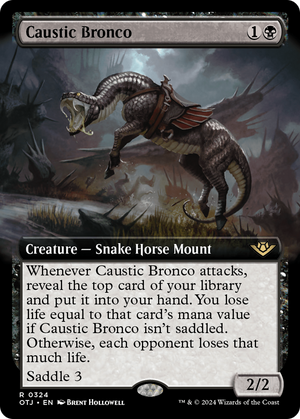 Caustic Bronco (OTJ-324) - Outlaws of Thunder Junction: (Extended Art) Foil - Poke-Collect
