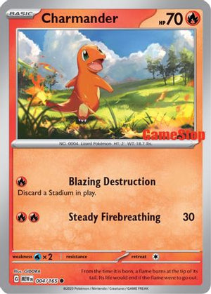 Charmander - 004/165 (GameStop Exclusive) 4 - Miscellaneous Cards & Products Reverse Holofoil - Poke-Collect