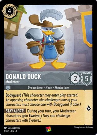 Donald Duck - Musketeer (13) - Disney Lorcana Promo Cards