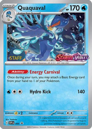 Quaquaval - 005 [Staff] 5 - SV Scarlet & Violet Promo Cards Holofoil - Poke-Collect