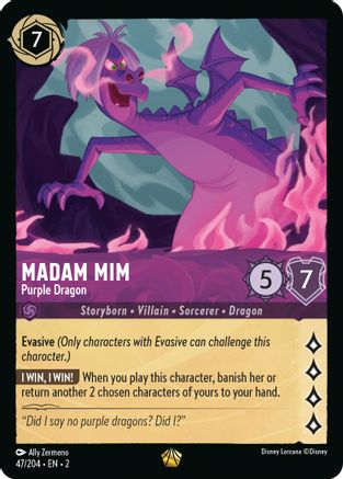 Madam Mim - Purple Dragon (47/204) - Rise of the Floodborn