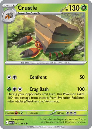 Crustle - 007/182 7 - SV04 Paradox Rift Reverse Holofoil - Poke-Collect