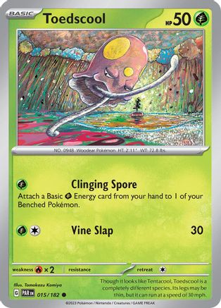 Toedscool - 015/182 15 - SV04 Paradox Rift Reverse Holofoil - Poke-Collect