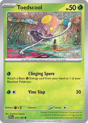 Toedscool - 015/182 15 - SV04 Paradox Rift Reverse Holofoil - Poke-Collect