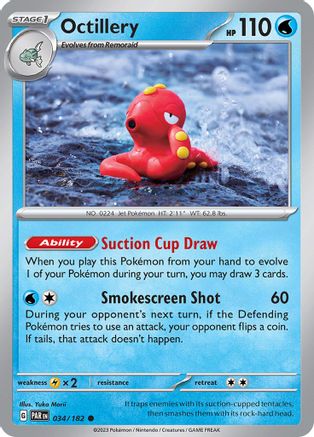 Octillery 34 - SV04 Paradox Rift Reverse Holofoil - Poke-Collect