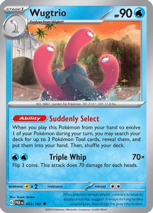 Wugtrio 53 - SV04 Paradox Rift Reverse Holofoil - Poke-Collect