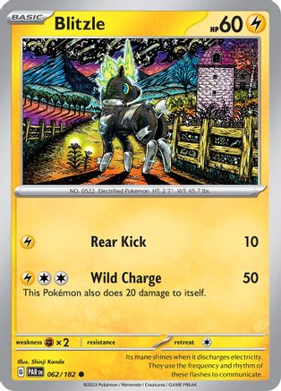 Blitzle - 062/182 62 - SV04 Paradox Rift Reverse Holofoil - Poke-Collect