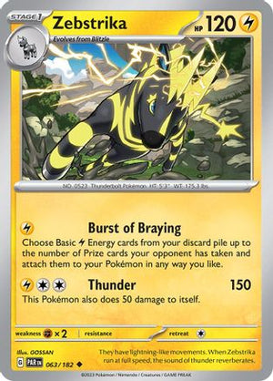 Zebstrika 63 - SV04 Paradox Rift Reverse Holofoil - Poke-Collect