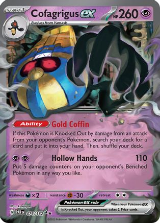 Cofagrigus ex 76 - SV04 Paradox Rift Holofoil - Poke-Collect
