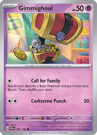 Gimmighoul - 087/182 87 - SV04 Paradox Rift Reverse Holofoil - Poke-Collect