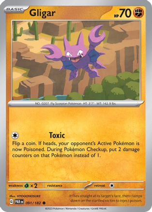 Gligar 91 - SV04 Paradox Rift - Poke-Collect