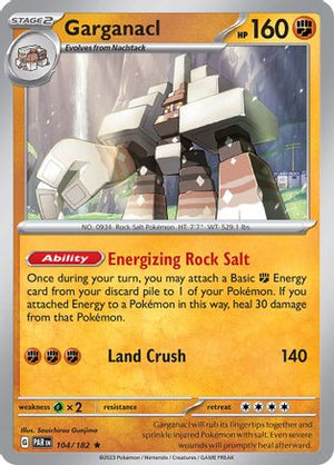 Garganacl - 104/182 104 - SV04 Paradox Rift Holofoil - Poke-Collect