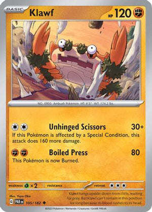 Klawf 105 - SV04 Paradox Rift Reverse Holofoil - Poke-Collect