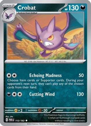 Crobat 112 - SV04 Paradox Rift Reverse Holofoil - Poke-Collect