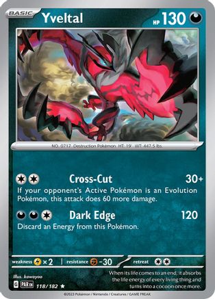 Yveltal - 118/182 118 - SV04 Paradox Rift Holofoil - Poke-Collect