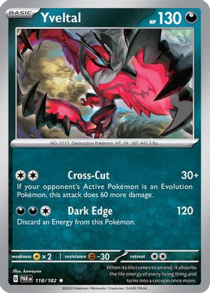 Yveltal - 118/182 118 - SV04 Paradox Rift Reverse Holofoil - Poke-Collect