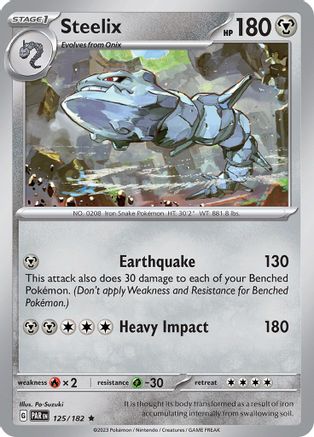 Steelix - 125/182 125 - SV04 Paradox Rift Reverse Holofoil - Poke-Collect