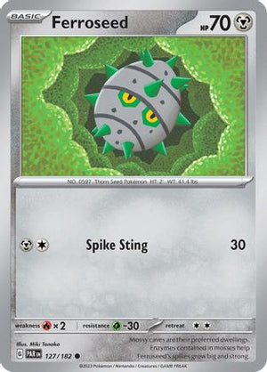 Ferroseed 127 - SV04 Paradox Rift Reverse Holofoil - Poke-Collect