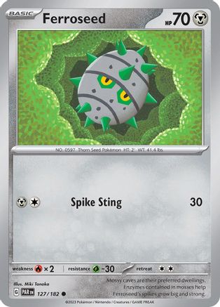 Ferroseed 127 - SV04 Paradox Rift Reverse Holofoil - Poke-Collect
