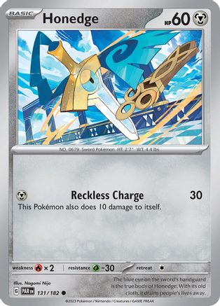 Honedge - 131/182 131 - SV04 Paradox Rift Reverse Holofoil - Poke-Collect