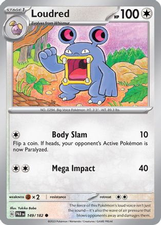 Loudred 149 - SV04 Paradox Rift Reverse Holofoil - Poke-Collect
