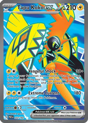 Tapu Koko ex - 222/182 222 - SV04 Paradox Rift Holofoil - Poke-Collect