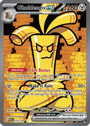 Gholdengo ex - 252/182 252 - SV04 Paradox Rift Holofoil - Poke-Collect