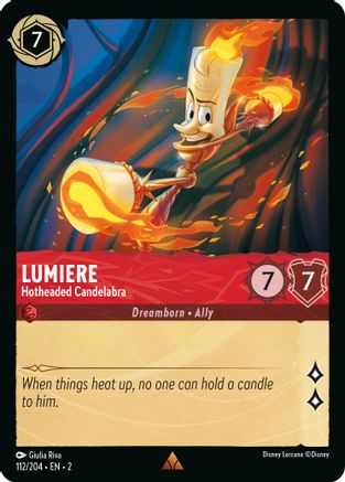 Lumiere - Hotheaded Candelabra (112/204) - Rise of the Floodborn Cold Foil