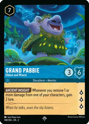 Grand Pabbie - Oldest and Wisest (148/204) - Rise of the Floodborn Cold Foil