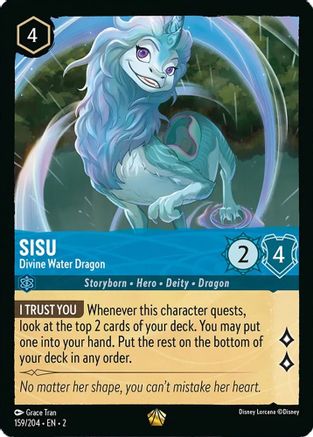 Sisu - Divine Water Dragon (159/204) - Rise of the Floodborn Cold Foil