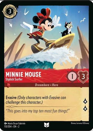 Minnie Mouse - Stylish Surfer (113/204) - Rise of the Floodborn Cold Foil