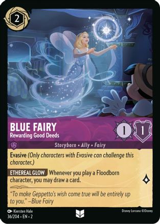 Blue Fairy - Rewarding Good Deeds (36/204) - Rise of the Floodborn Cold Foil