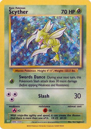 Scyther 6 - Trading Card Game Classic Holofoil - Poke-Collect