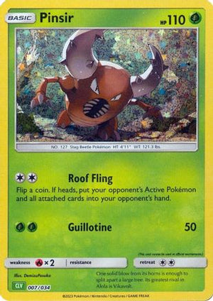 Pinsir 7 - Trading Card Game Classic Holofoil - Poke-Collect