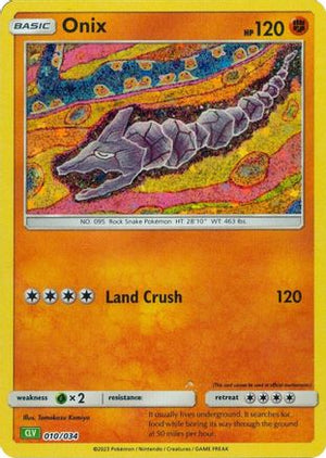 Onix 10 - Trading Card Game Classic Holofoil - Poke-Collect