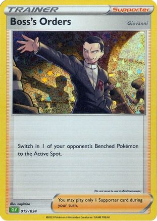 Boss's Orders (CLV) 19 - Trading Card Game Classic Holofoil - Poke-Collect