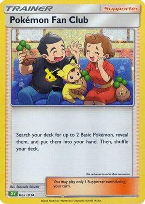 Pokemon Fan Club (CLV) 22 - Trading Card Game Classic Holofoil - Poke-Collect
