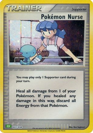 Pokemon Nurse 23 - Trading Card Game Classic Holofoil - Poke-Collect