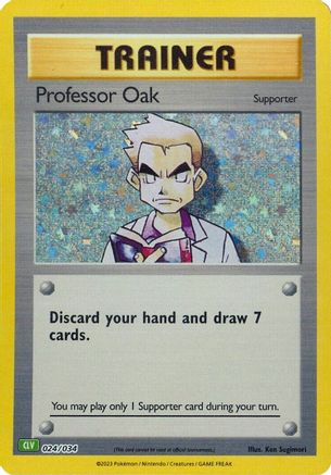 Professor Oak (CLV) 24 - Trading Card Game Classic Holofoil - Poke-Collect