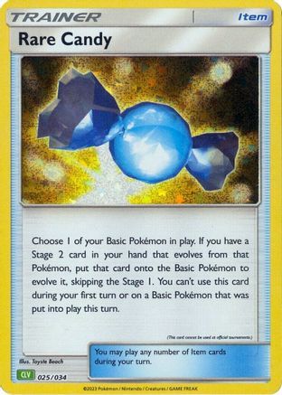 Rare Candy (CLV) 25 - Trading Card Game Classic Holofoil - Poke-Collect